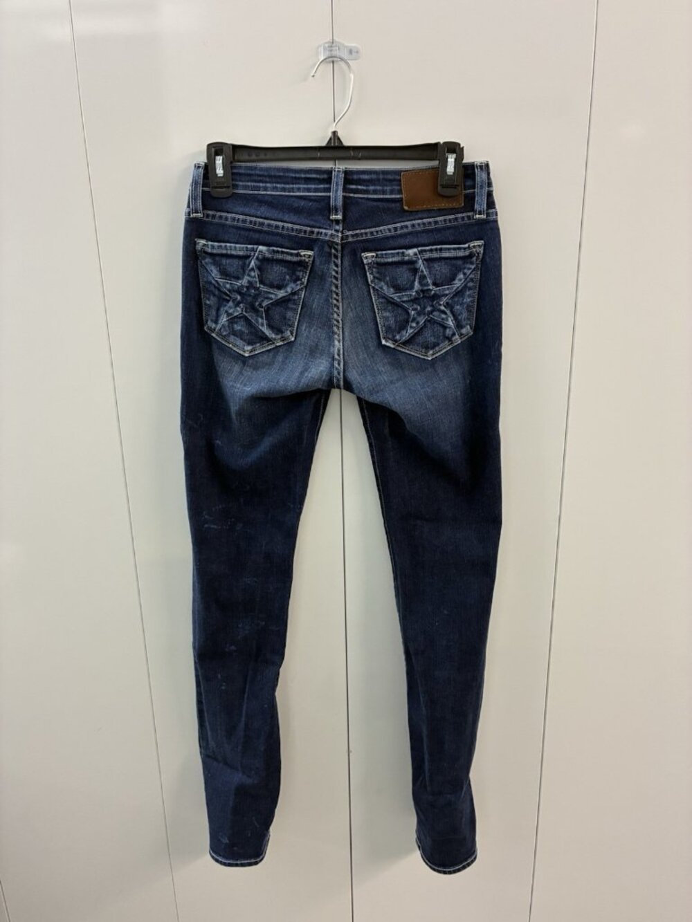 Big Star Brigette Slim Straight Blue Denim Distressed Whiskered Jeans Sz. 26R‎